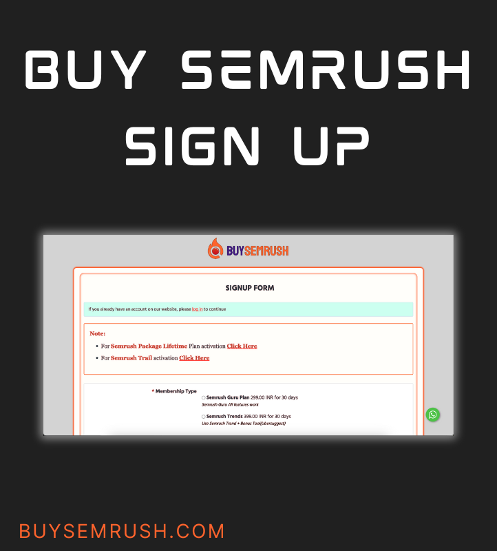 buy semrush sign up